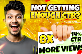 design attractive youtube thumbnail  with high ctr