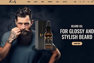design profitable beard oil shopify store beard care hair care beard oil website