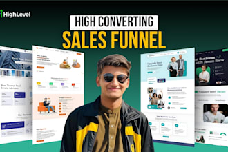 gohighlevel landing page design, sales funnel or click funnel expert