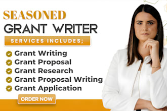 do grant research, grant proposal writing, application help and business plan