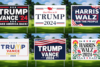 design professional political yard signs for pod