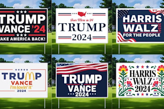 design eye catching yard sign and lawn sign