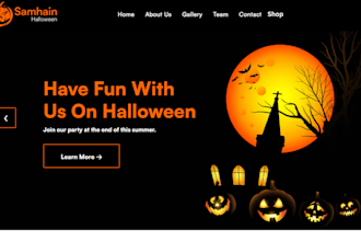 design halloween online store, halloween shopify store, halloween website