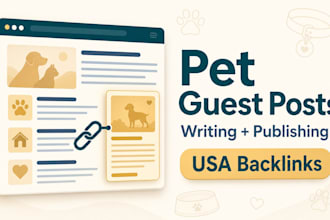 write and publish USA pet blog guest posts with backlinks
