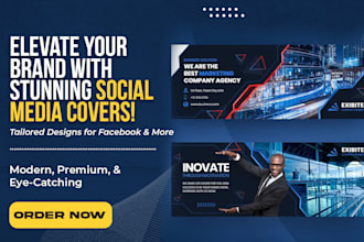 create a professional facebook cover or linkedin cover