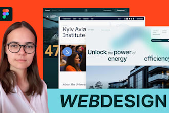 create unique web design for your startup, web site in figma