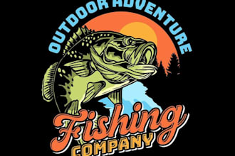 design high quality fish logo for your business with 24 hours