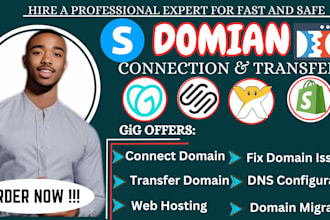 connect, transfer, or fix your domain to wix, squarespace or shopify website