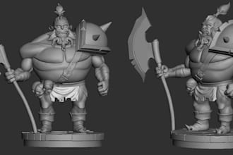 sculpt 3d character model 3d miniature action figure 3d statue for 3d printing