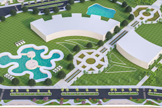 do professional garden outdoor space design 2d 3d plan