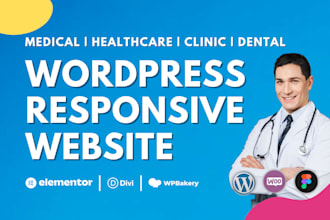 design medical, healthcare, clinic, dental wordpress website