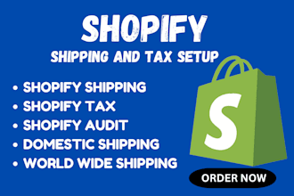 setup shopify shipping and tax for domestic and international store