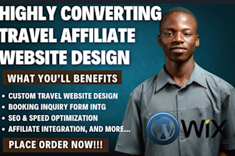 design highly converting travel website travel affiliate website tourism website