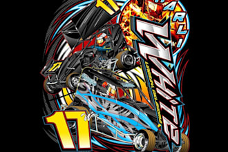 design high quality racing t shirt logo for you with new concept