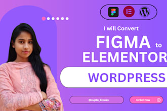 convert figma, psd, xd to elementor landing page