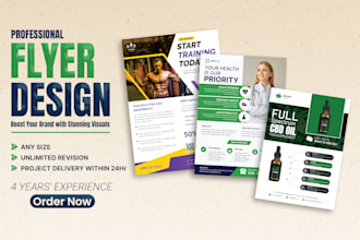design one pager, one sheet, flyer, price sheet, media kit, capability statement