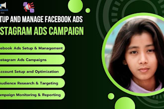 setup and manage facebook ad and instagram ads campaign for brand awareness
