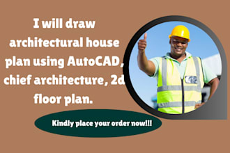 draw architectural house plan using autocad, chief architecture, 2d floor plan