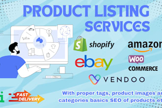 do ebay shopify etsy product listing and store managemnt