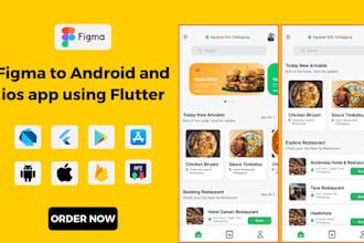 convert figma to android and IOS app using flutter