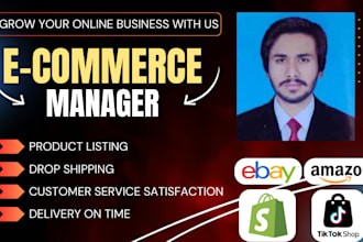 do professional ecommerce store management shopify, ebay, amazon, tiktok shop