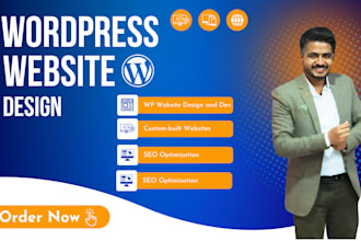 create your SEO friendly wordpress website custom design and fast loading