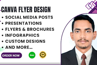 do canva flyer design and social media posts design