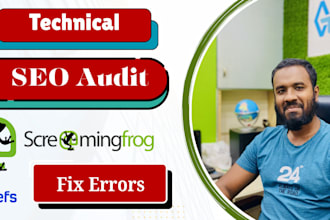 do technical SEO audit using screaming frog and fix errors