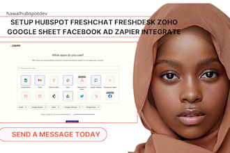 setup hubspot freshchat freshdesk zoho google sheet facebook ad zapier integrate
