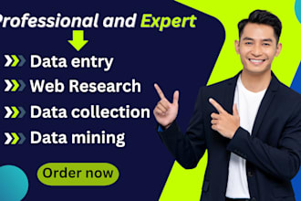 be your virtual assistant for data entry, web research, blog or product upload