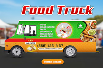 design food frenzy truck, bite buzz and and crave cruiser, vehicle wrap