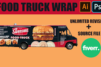 design food frenzy truck, bite buzz and and crave cruiser, vehicle wrap