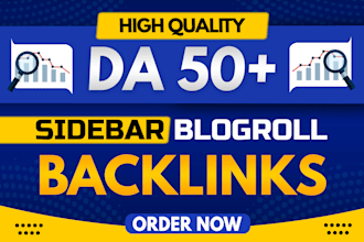 build da DR 50 blogroll sidebar footer SEO dofollow backlinks link building