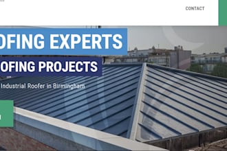 develop a professional roofing service web page, roofing website