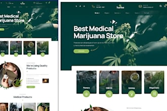 design cannabis online store, hemp, marijuana, cbd  medical marijuana website