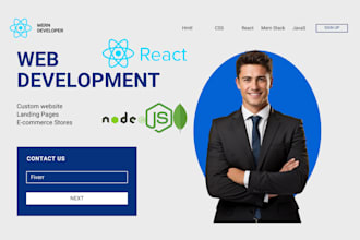 do website development in react mern stack frontend dev