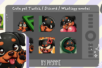 draw cute pet or animal emotes