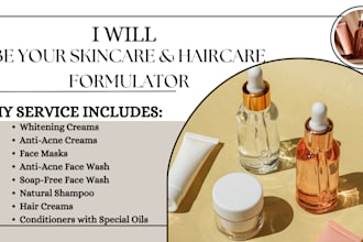 be your expert chemist of cosmetic product formulation