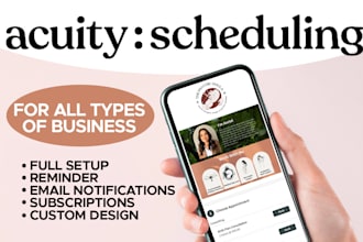 design and setup custom acuity scheduling