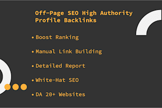 do off page SEO with high authority profile backlinks