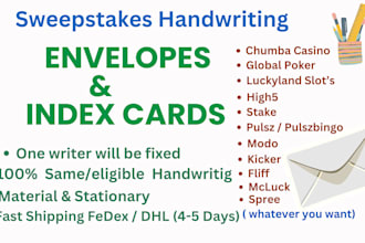 do sweepstakes letters handwriting for you