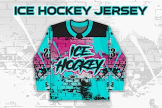 design custom sublimated ice hockey jersey design