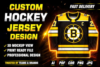 design custom sublimated ice hockey jersey