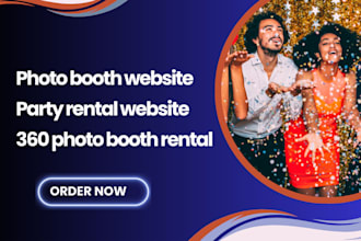 photo booth website, party rental website, 360 photo booth rental website