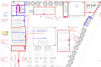 conduct fire life safety review, fire strategy per nfpa and ibc codes