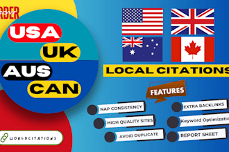 do top local citations for local SEO USA, UK, canada, australia