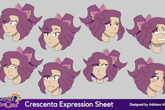 design an expression sheet for your character, anime, cartoon, or comic project