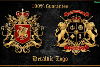 do create heraldic family crest coat of arms logo unlimited revision