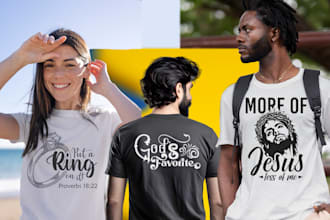 do custom christian typography t shirt and bible verse t shirt graphic designs