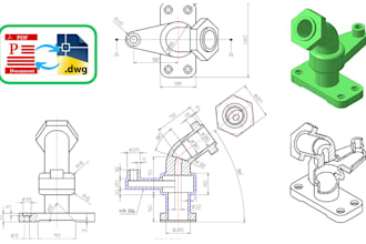 convert PDF, sketch, blueprint, or image to autocad dwg plans